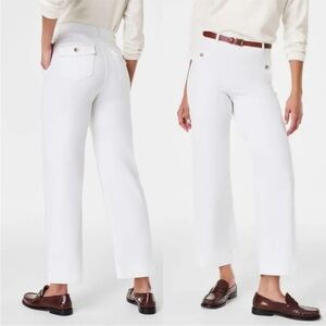 SPANX White Ankle Cropped Pants